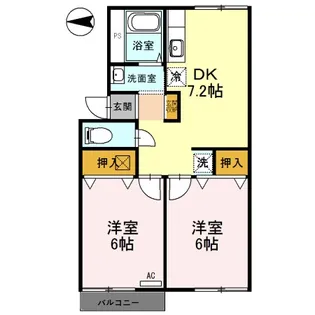 コーポニューデルフィー【2階】の間取り