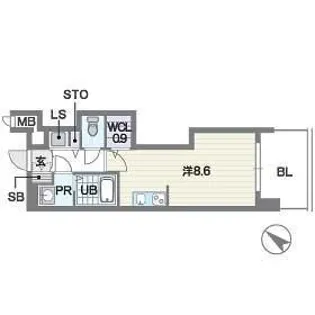 レキシントン・スクエア白金【8階】の間取り