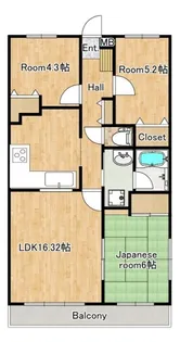 ルネッサンス国立【1階】の間取り