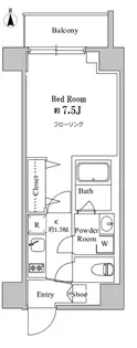 オーキッドレジデンス上野稲荷町II【8階】の間取り