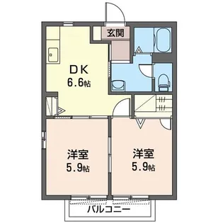 メゾン白鳥 B【2階】の間取り