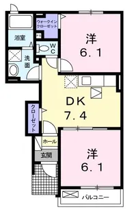 GRACE GARDEN B【1階】の間取り