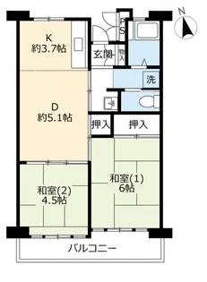 UR津久野南【11階】の間取り