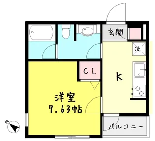 クラインフェルト【1階】の間取り