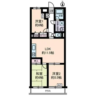 クリオ辻堂参番館【1階】の間取り