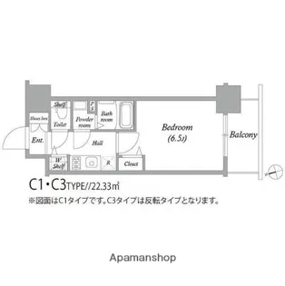 アドバンス大阪バレンシア【8階】の間取り