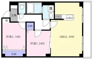 パレスフリージア【3階】の間取り