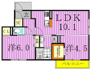 VILLETTA【2階】の間取り