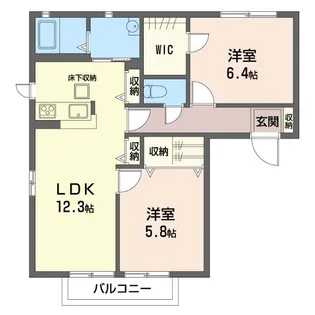 パインハイツ嵐山B シャーメゾン【2階】の間取り
