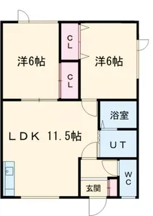 ハイツ智佳【2階】の間取り