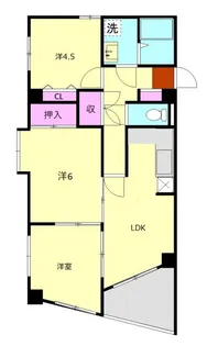 ベルデュール蛍田【3階】の間取り
