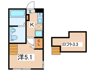 ポルトコリーナ鶴川【1階】の間取り