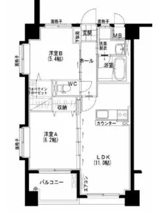 ハーモニー清水【2階】の間取り