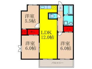 マンション・フォルツーナ【4階】の間取り