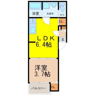 CUBE【3階】の間取り