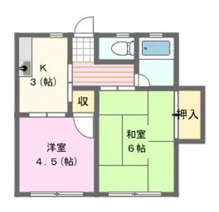 ドミール三方原【1階】の間取り