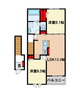 グランツ向屋敷【2階】の間取り