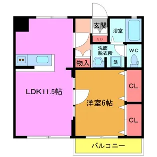 コオポスアペアII【2階】の間取り