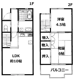 テラスハウスあしたか【2階】の間取り