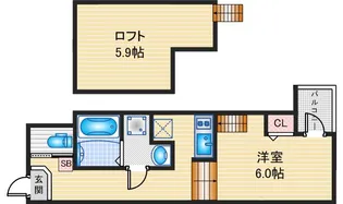 ハーモニーテラス神前V【1階】の間取り
