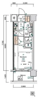 スクエアシティ鶴見市場【3階】の間取り