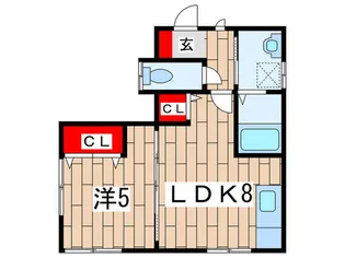 クレセント【1階】の間取り