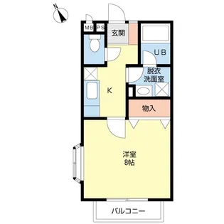 リバーサイド B【2階】の間取り