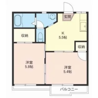 ドミールフサエ【2階】の間取り