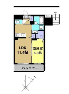 トレゾールシティガーデン【1階】の間取り