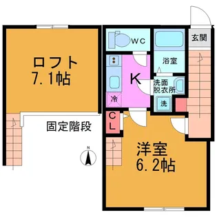 ベリエ西綾瀬【2階】の間取り