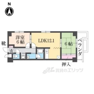 レジデンス鳥羽【2階】の間取り