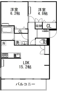 サンクトゥスコート上馬【2階】の間取り