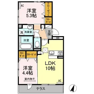 ハイムセラ菊陽 A【1階】の間取り