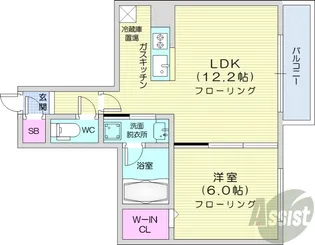 プランドールルノン北1条【4階】の間取り
