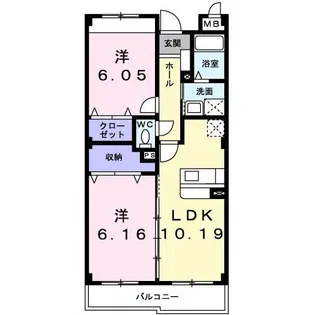 メゾンS-III【2階】の間取り