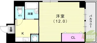 アビータ・ミオ神戸岡本【3階】の間取り