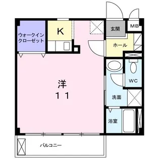 ペルス・ネージュC【1階】の間取り
