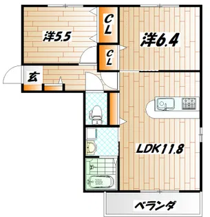 タウンステージ高田【2階】の間取り