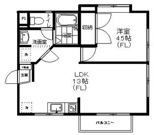 生田ヒルズフラット【2階】の間取り