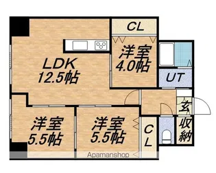 円山パークハイツ【6階】の間取り