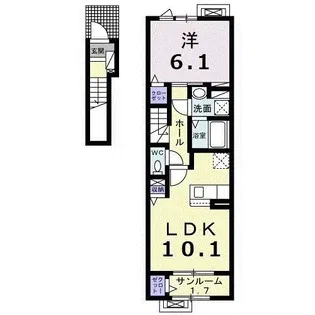 ヴィラ ウィングA【2階】の間取り