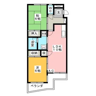 ハピネス小嶋【1階】の間取り