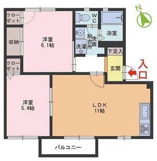 クレセント高木【2階】の間取り
