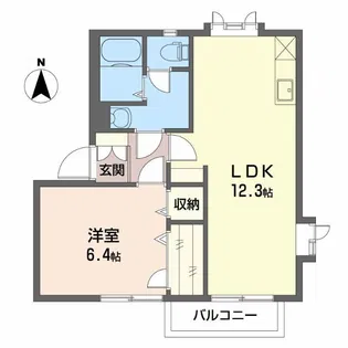 ディアスヤマ-ニ A棟【2階】の間取り