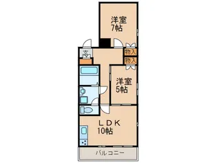 DEUXハウスA棟【1階】の間取り