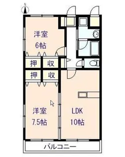 ラパン デュ モア【2階】の間取り