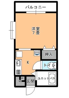 1Kの間取り画像