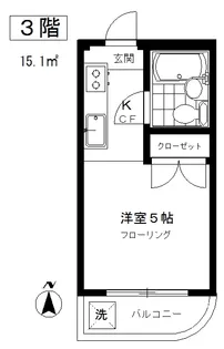 メイプルハイツ【3階】の間取り