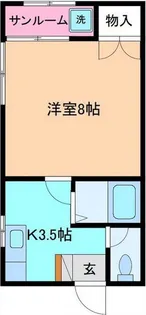 オワゾーブルー【1階】の間取り