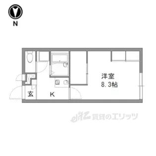 レオパレス東香里【2階】の間取り